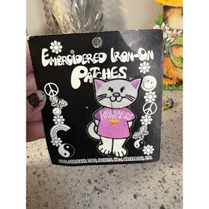 VTG Cute Cat Princess Embroidered Iron On‎ Patch for clothes & Accessories